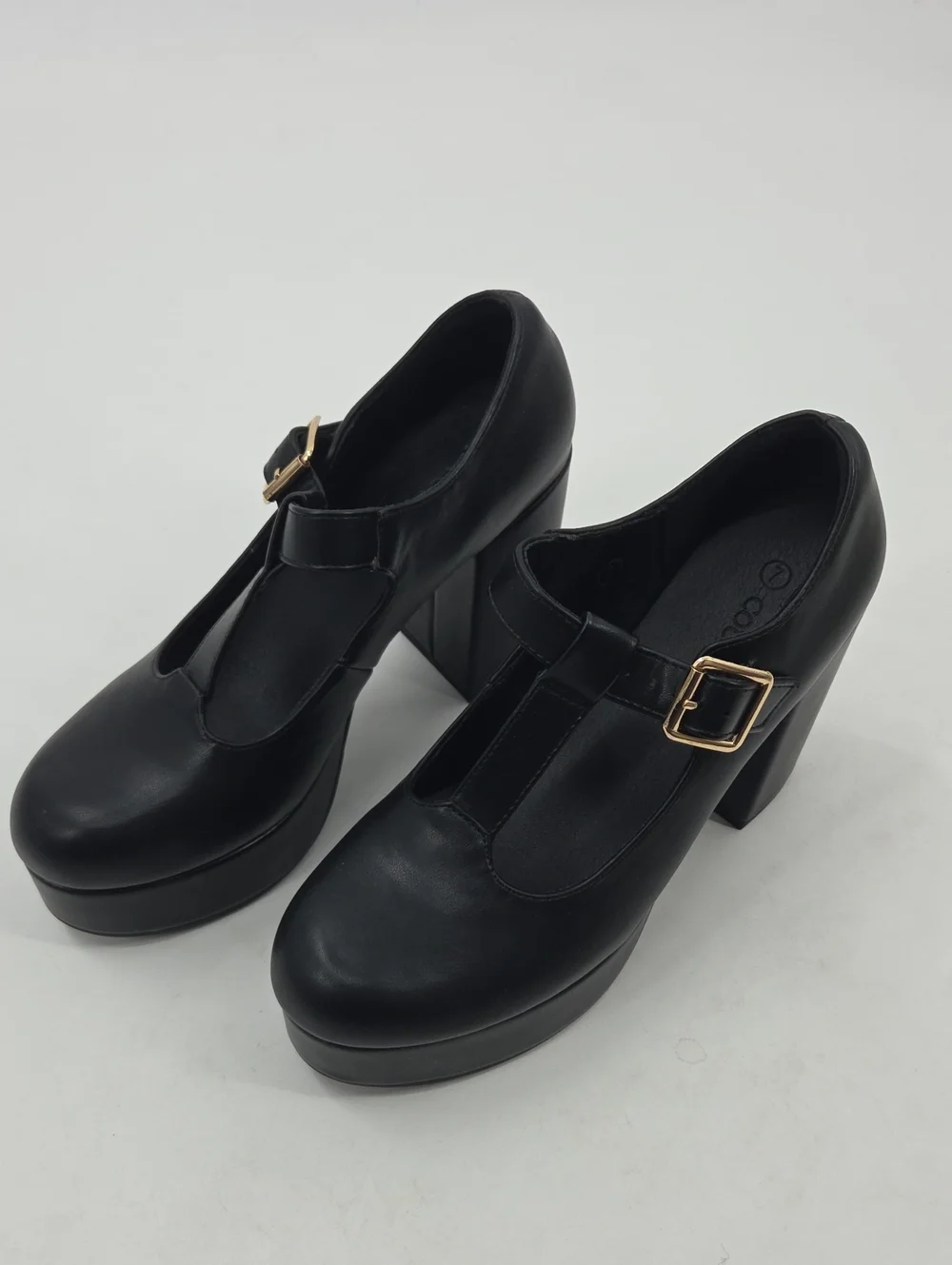 Classic Black Patent Mary Jane Platform Heels